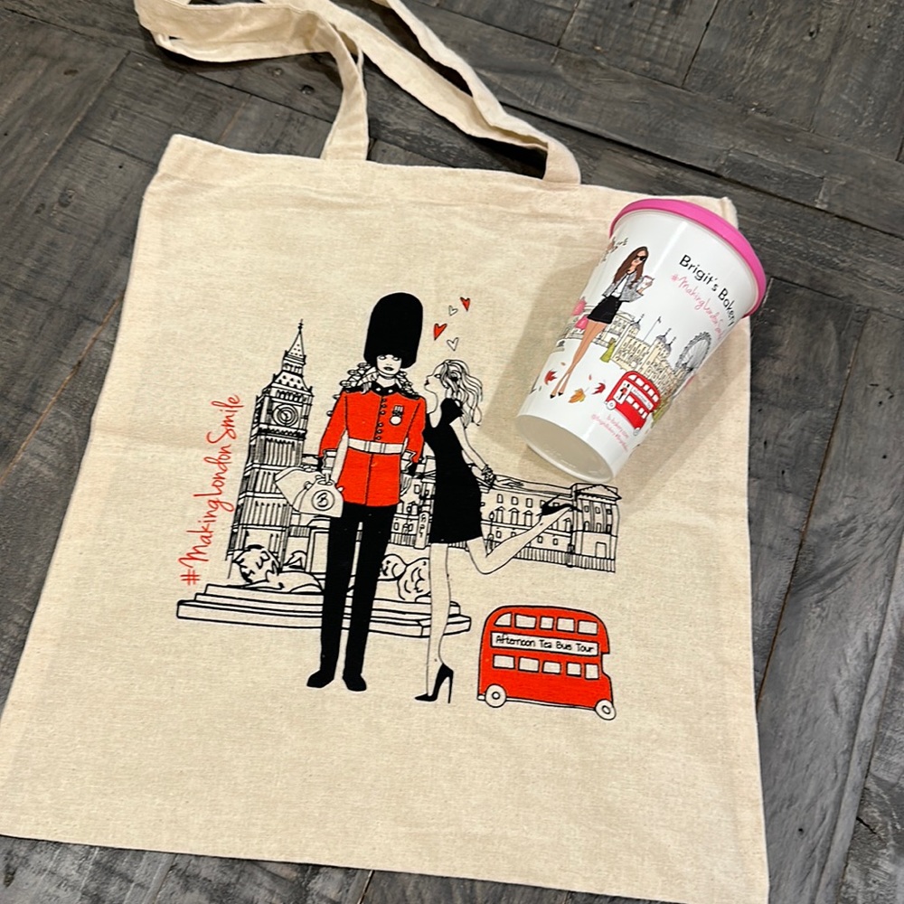 Brigit’s Bakery to-go cup and bag